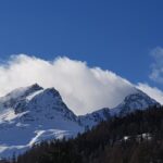 Engadine, St. Moritz view on Piz Albana, Piz Julier